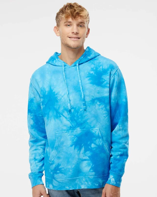 Unisex Midweight Tie Dye Hooded Pullover Printed Sweatshirt Hoodie