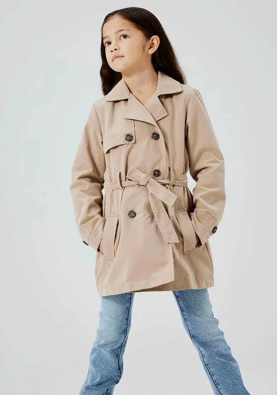 Name It Kid Girl Madelin Trench Coat, Savannah Tan Women's winter puffer jackets