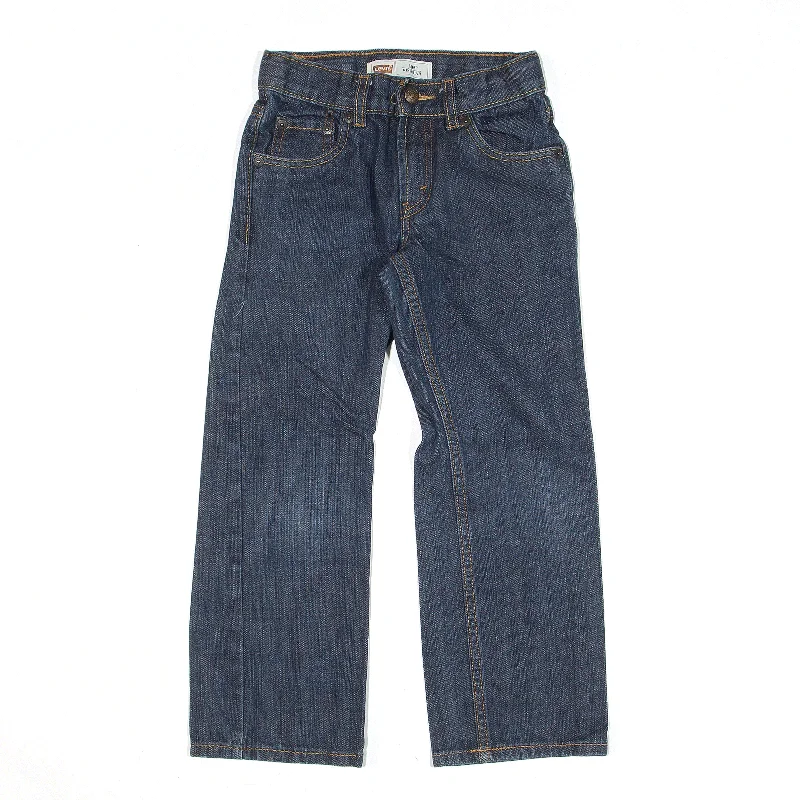 LEVI'S 505 Jeans Blue Denim Regular Straight Boys W21 L21