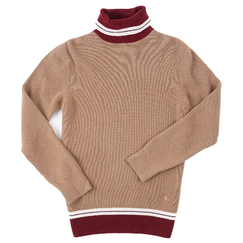 Isaia Cashmere Sweater with Contrast Details