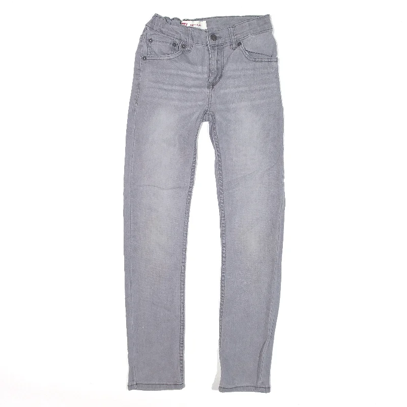 LEVI'S 510 Jeans Grey Denim Slim Skinny Girls W22 L25