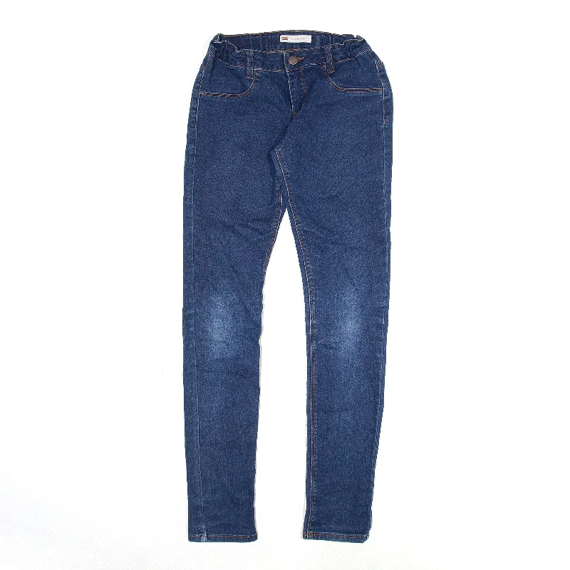 LEVI'S 710 Adjustable Waist Jeans Blue Denim Slim Skinny Girls W24 L29