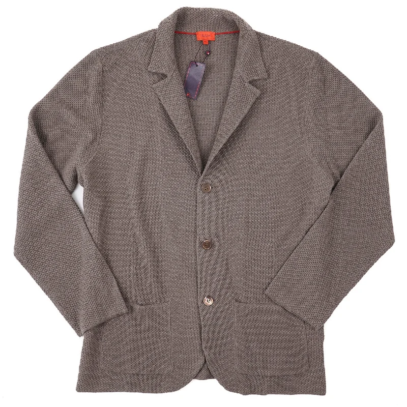 Isaia Knit Wool Cardigan Sweater-Blazer