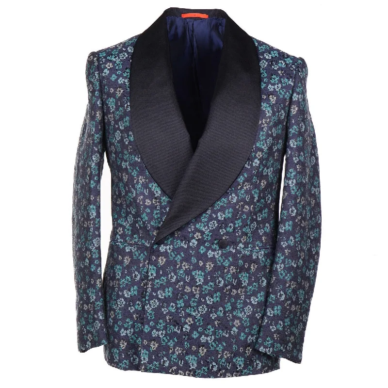 Isaia Slim-Fit Patterned Smoking Jacket