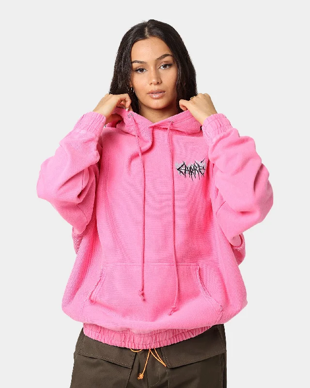 Carre Metalle Distressed Hoodie Washed Pink