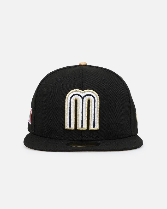 New Era Mexico National Baseball Team 59FIFTY Fitted Black Metallic