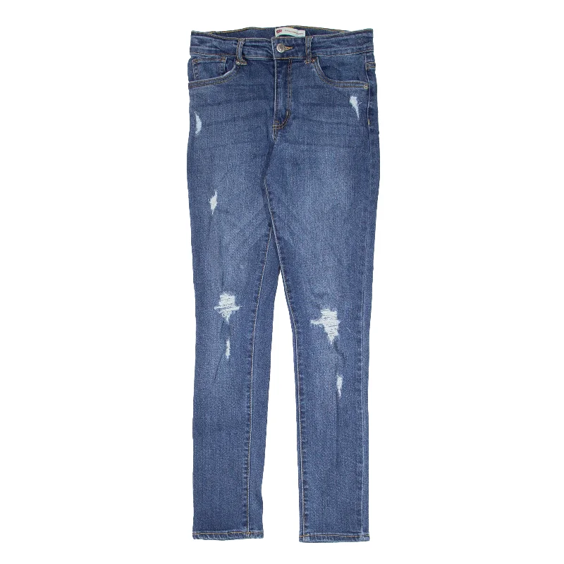 LEVI'S 721 Distressed Jeans Blue Denim Slim Skinny Girls W26 L27