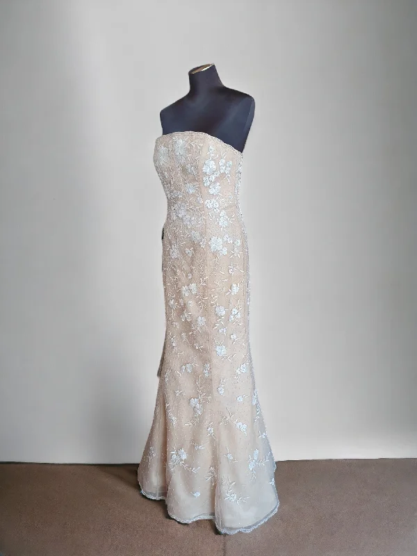 Jovani Champagne Gown Strapless Bridal Dress