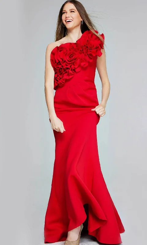 Jovani 39751 - Floral Applique Evening Gown Bodycon party dresses