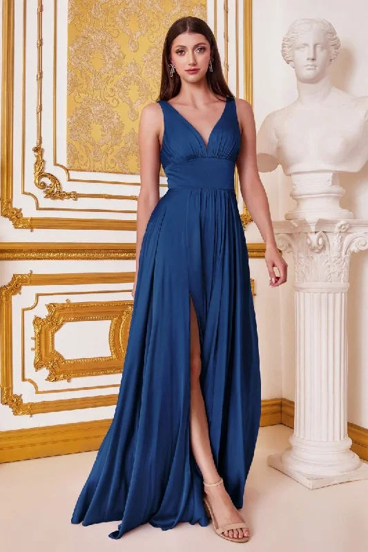 Cinderella Divine CD7469 Long Prom Dress Evening Gown Navy Corset maxi dresses