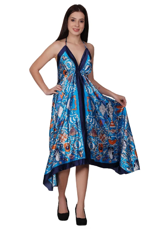 Digital Print Scarf Dress 8806 A-line unclassified dresses