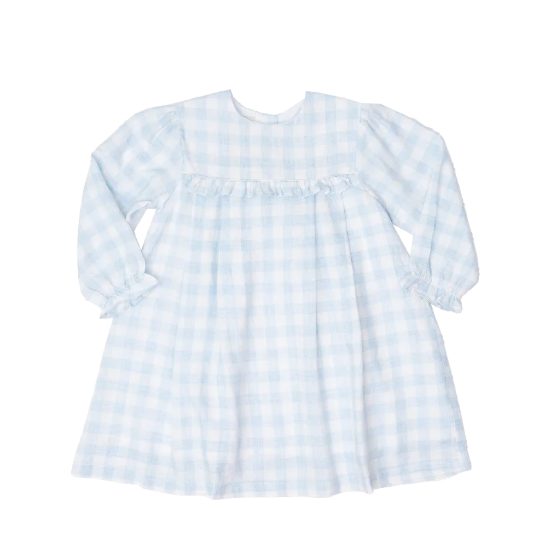 Alicia Soft Blue Check Dress Holiday unclassified dresses
