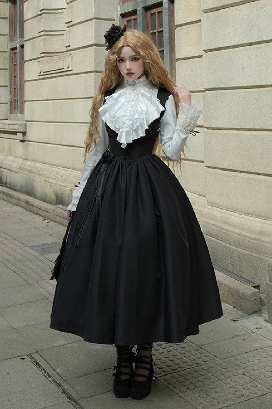 Black Night Traveler Breast Support Classic Gothic Lolita Jsk Dress Vintage unclassified dresses