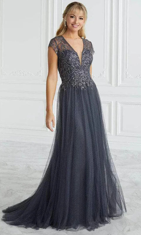 Christina Wu Elegance 17091 - Beaded Sheer Evening Gown Flowy unclassified dresses