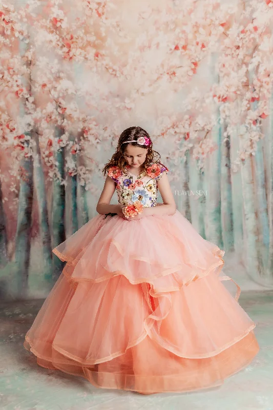 Retired rentaleuc "Taylor" in Coral Peach - Floor Length Dress ( 7 Year - Petite 8 Year) Bodycon unclassified dresses Retired rentaleuc "Taylor" in Coral Peach - Floor Length Dress ( 7 Year - Petite 8 Year) Bodycon unclassified dresses