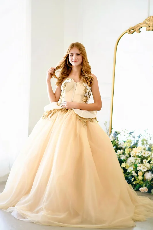 New "Lumière Dorée" Couture Floor length gown  (13 Year - Petite ADULT size 6) Formal unclassified dresses