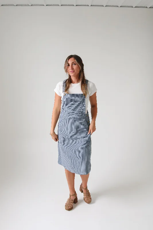 Patty Overall Dress in Dusty Blue Best-selling unclassified dresses