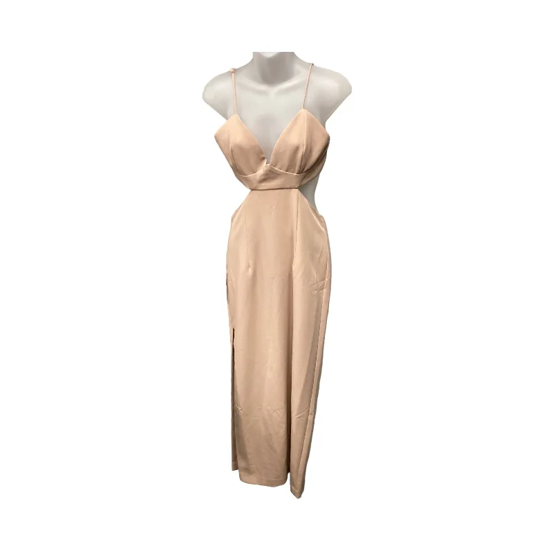 Dress Party Midi By Bardot In Tan, Size: 6 Midi Skirt with Pockets